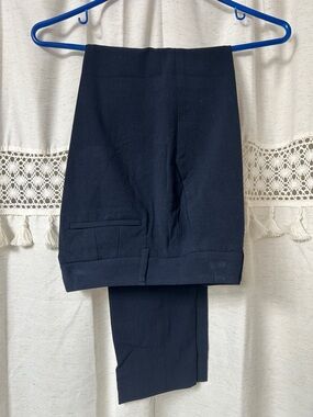 T Tahari Navy Tailored Dress Pants